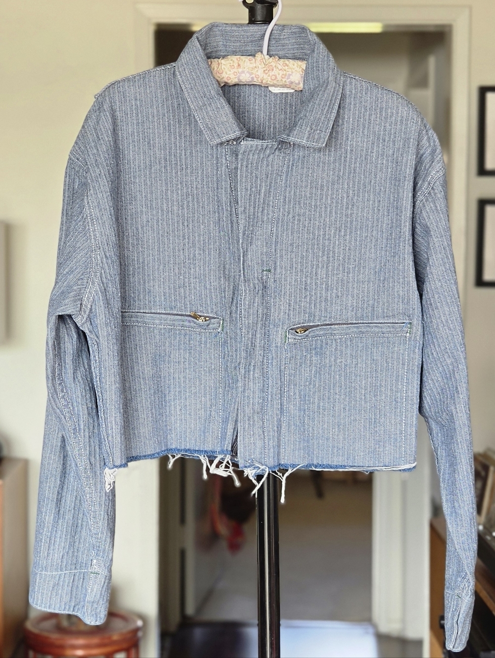Vintage 60s KEY Denim Cropped Jacket - Women's Workwear